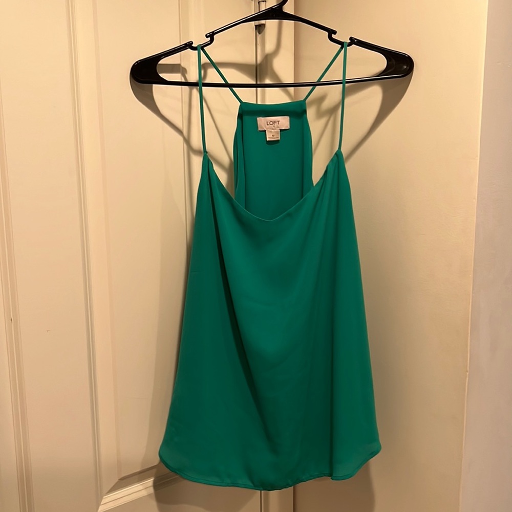 Tank top from The Loft. Gently worn. Green. Size M